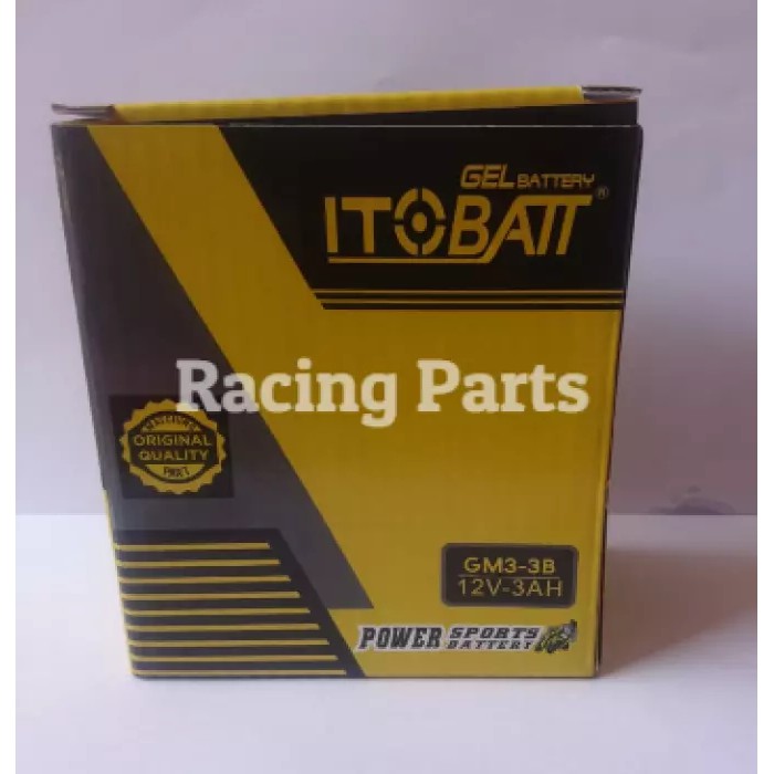 AKI FULL KERING GM3-3B MERK ITOBATT AKI MOTOR RX KING AKI SIAP PAKAI SATRIA 2TAK AKI MOTOR NSR 150