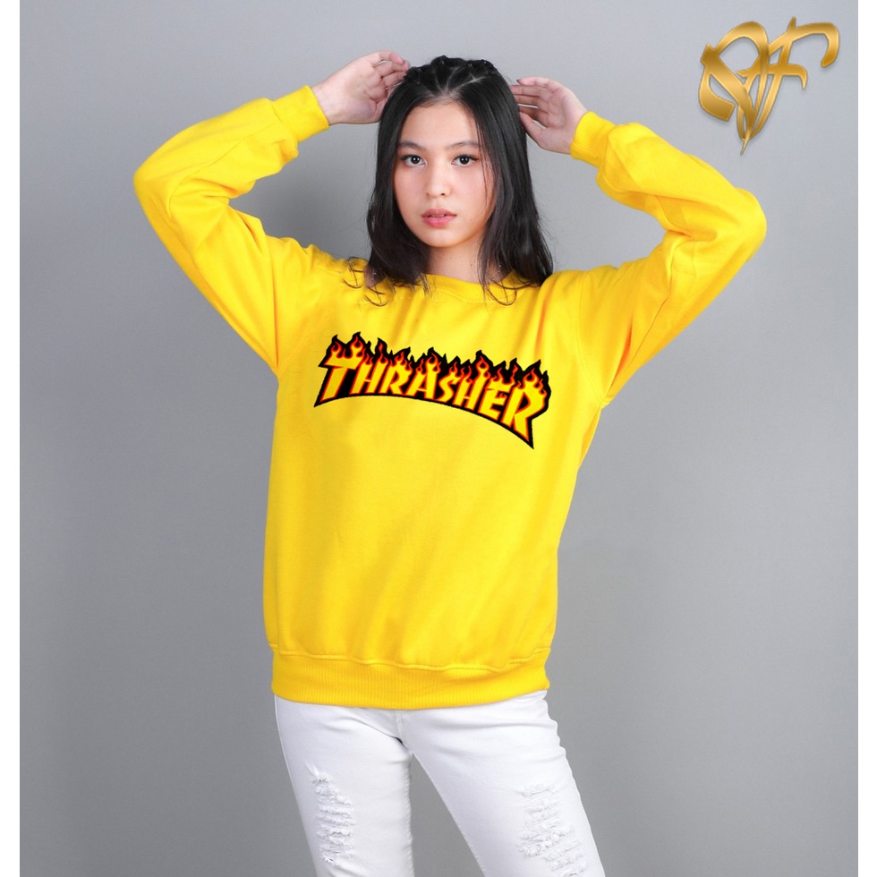 🅳🅵 Sweater Thrasher Iconic | Sweater Wanita &amp; Pria Hits | Dhea Fashion