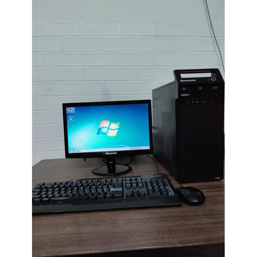 PC Lenovo i3 Gen 2 Ram 4 Gb Hdd 500 Gb Monitor 16 Inch Wide Key+Mouse Tinggal Pakai