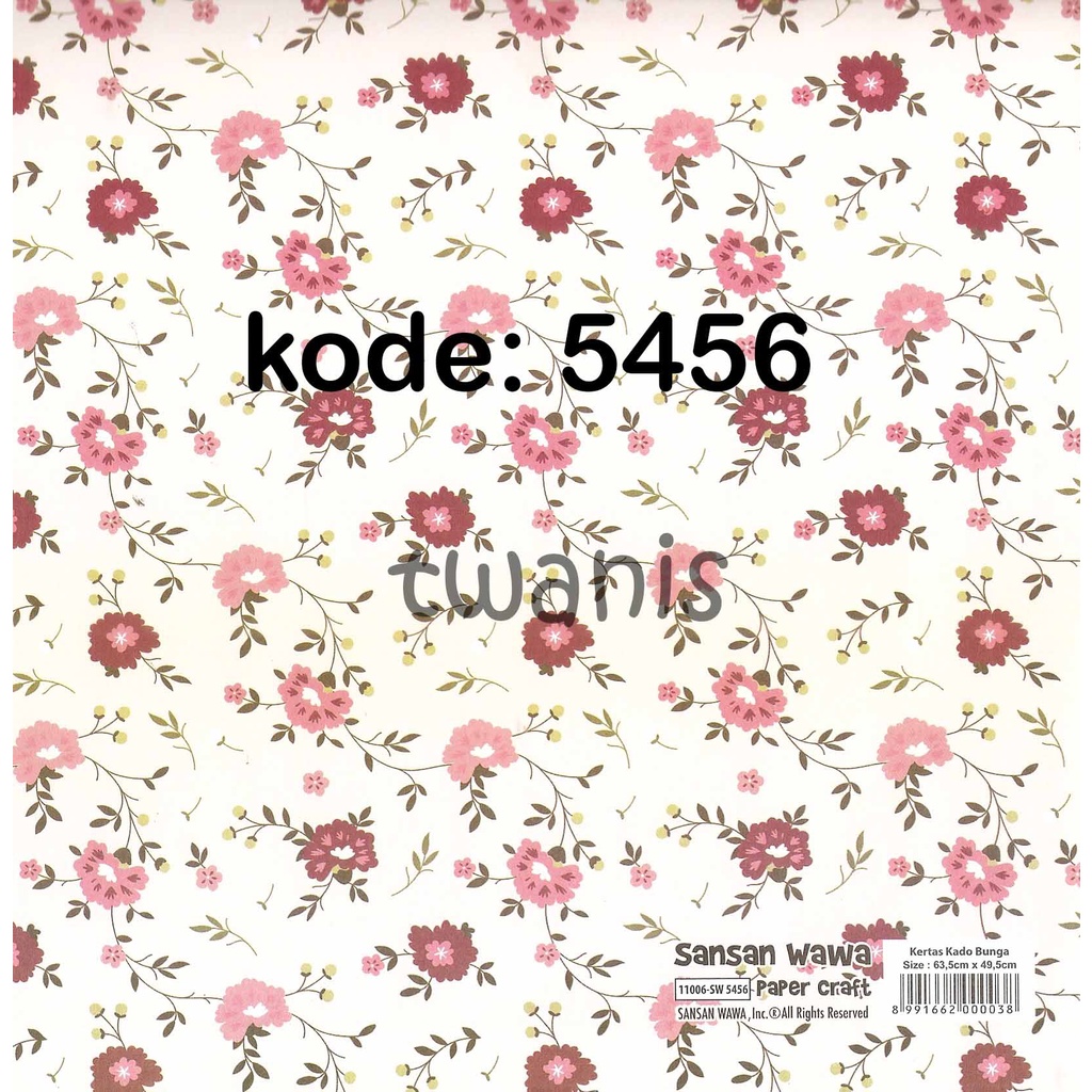 

Kertas Kado Bunga Sanwa kode 5456 35 Lembar
