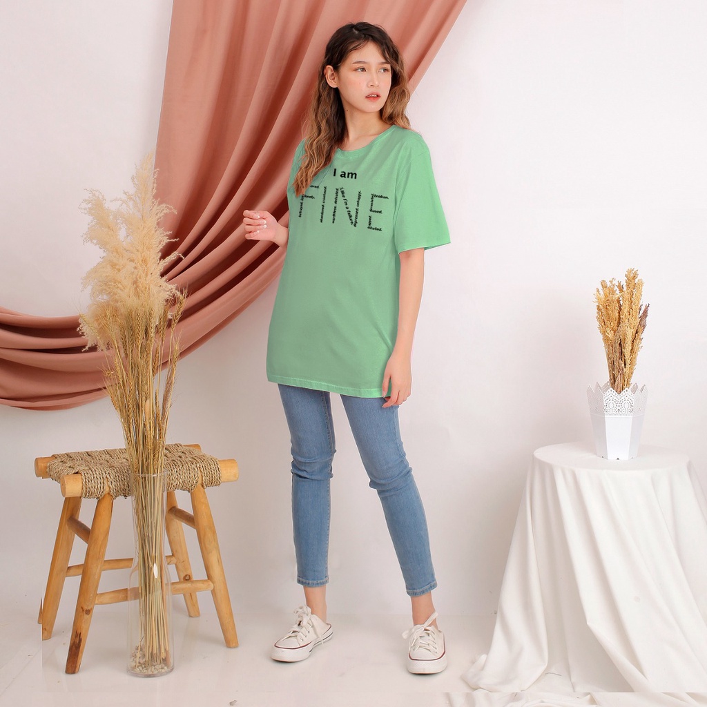 MYSTIQUE.ID-BAJU KAOS I AM FINE T-SHIRT LUCU DAN AESTHETIC