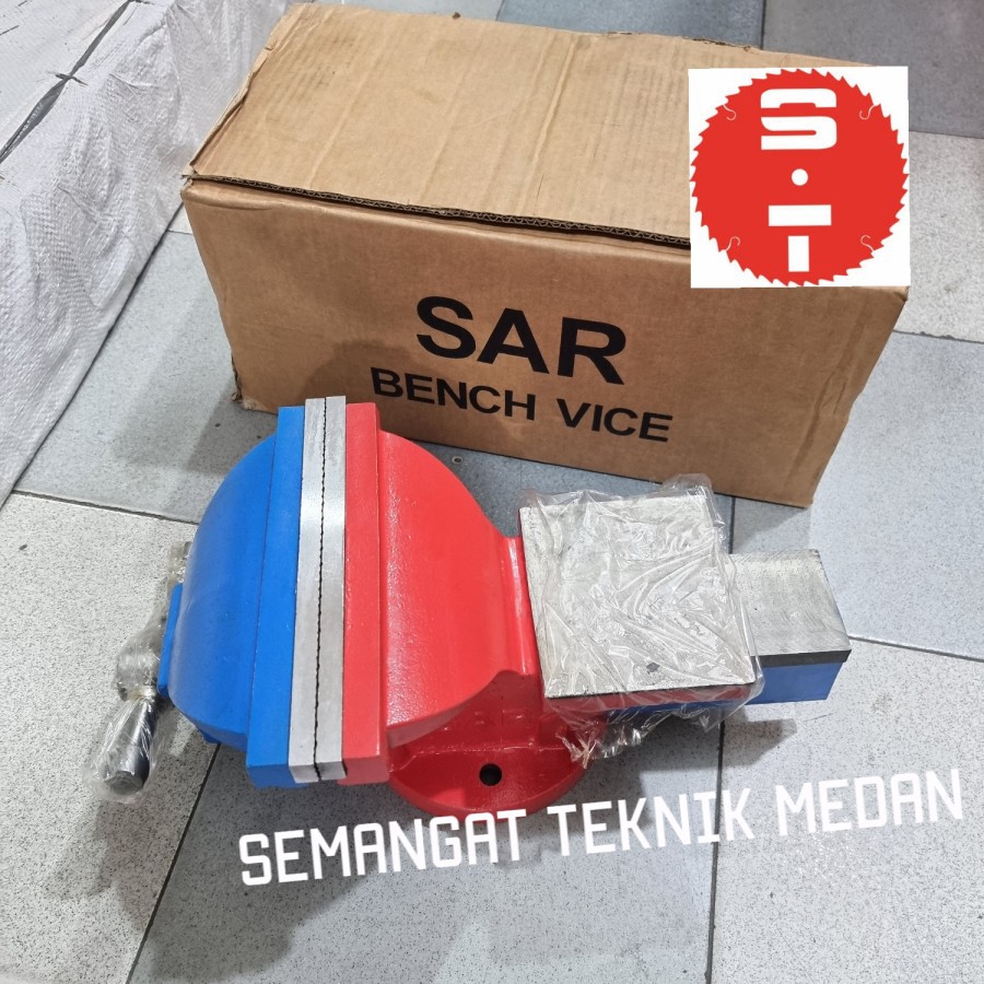 Ragum Duduk 8 Inci Catok Meja Paron Baja Tempa untuk Pengerjaan Logam