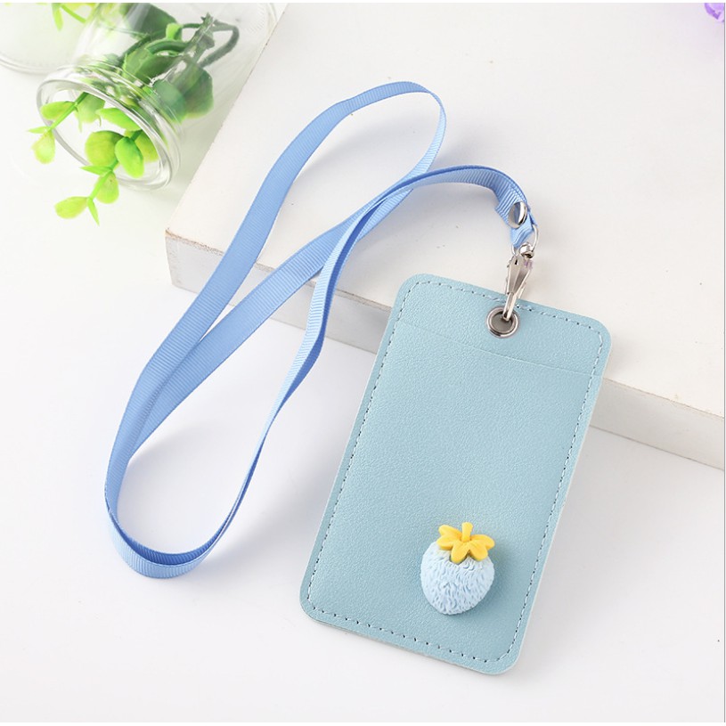 Tempat kartu eksklusif / ID card / Tag holder Dengan tali strap