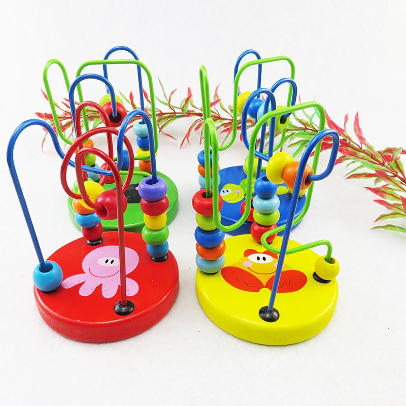 Mini Round Beads Wiregame Matching Game Mainan Balita Wooden Toys Sensory Play Mainan Kayu