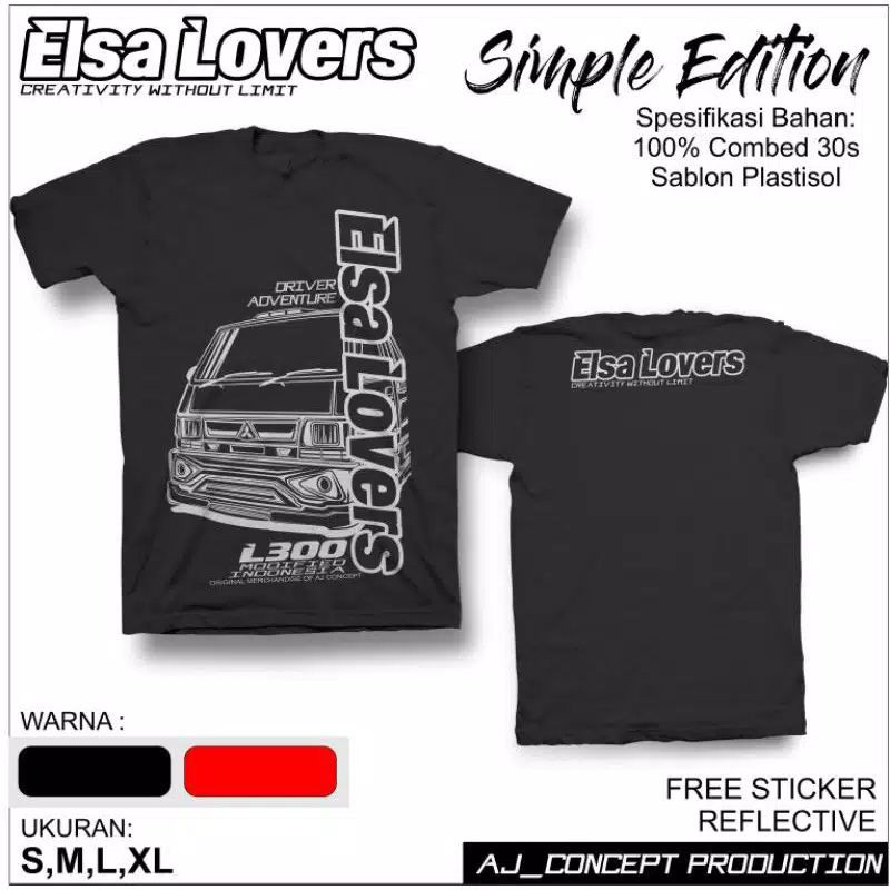 Kaos elsa original termurah/kaos kata kata/ kaos pick up L300/elsamania