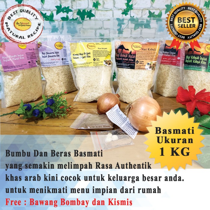 

Instan-Masak-Bumbu- Nasi Kebuli Mandhi Bukhari Shawarma Kabsah Briyani Instan 1 Kg -Bumbu-Masak-