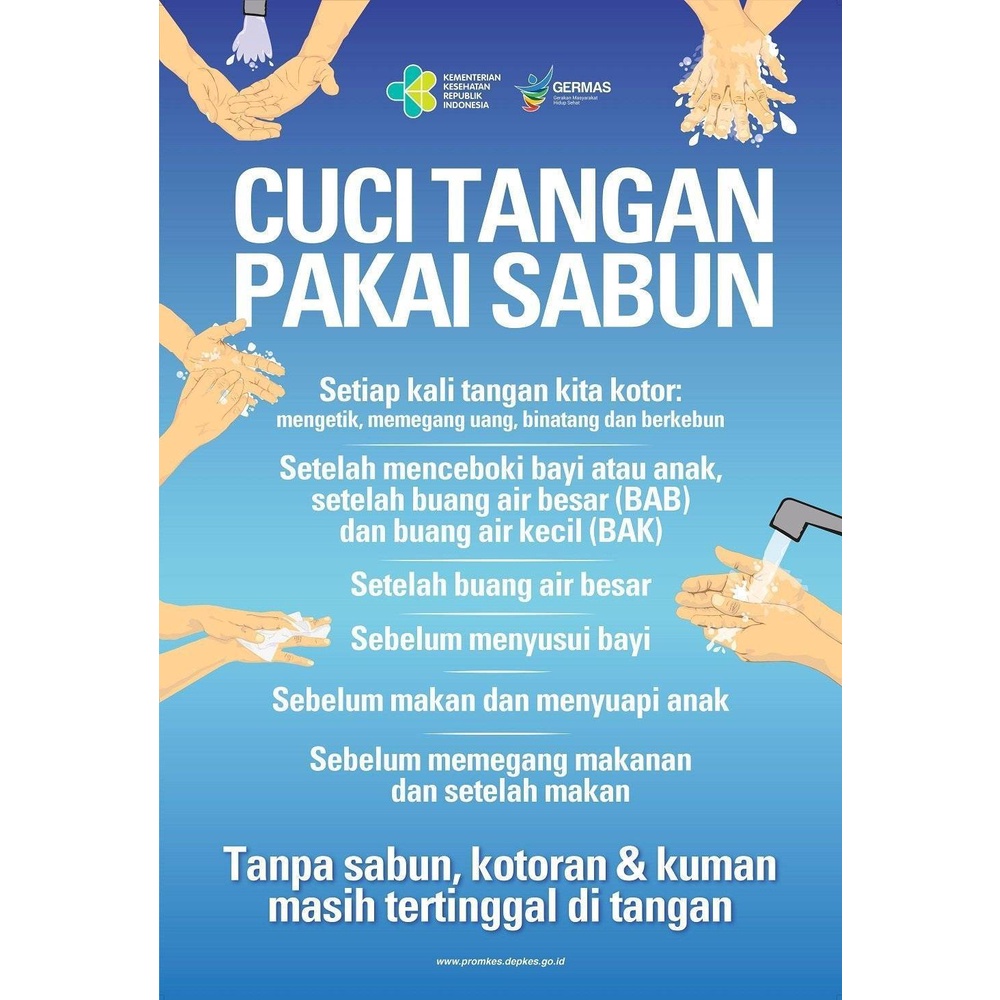 

Poster Gambar Cuci Tangan Pakai Sabun