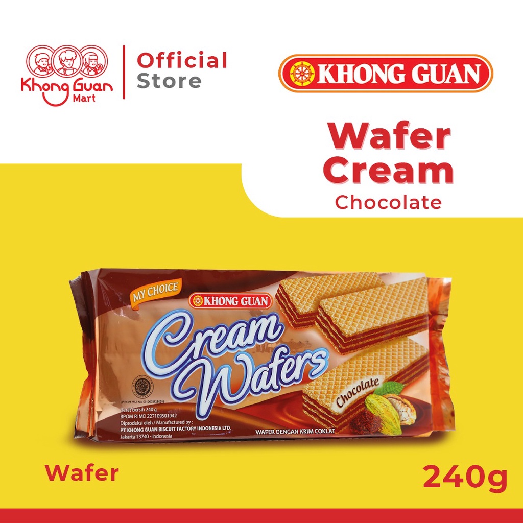 

KHONG GUAN Wafer Cream Chocolate Pack 240 Gram