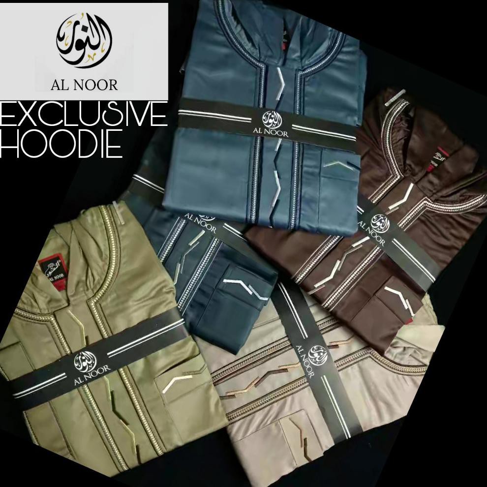 Hot Al Noor Hoodie Kupluk - Jubah Gamis Pria Alnoor Haramain Daffah Koko