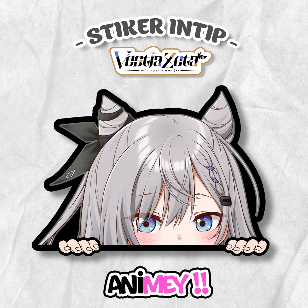 Jual Stiker Intip Vestia Zeta Hololive Vtuber Anime Sticker Waterproof