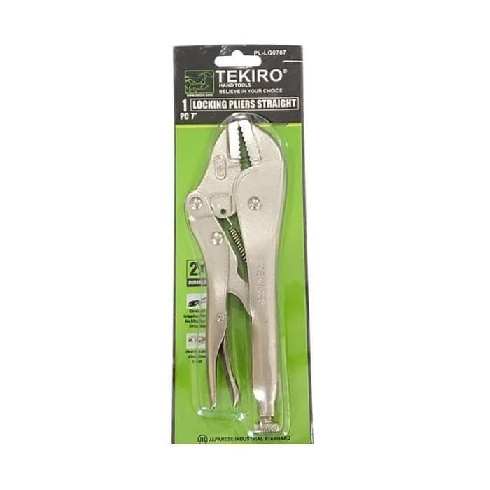 TEKIRO Tang Buaya Lurus 7 inch inci Locking Pliers Curve CRV