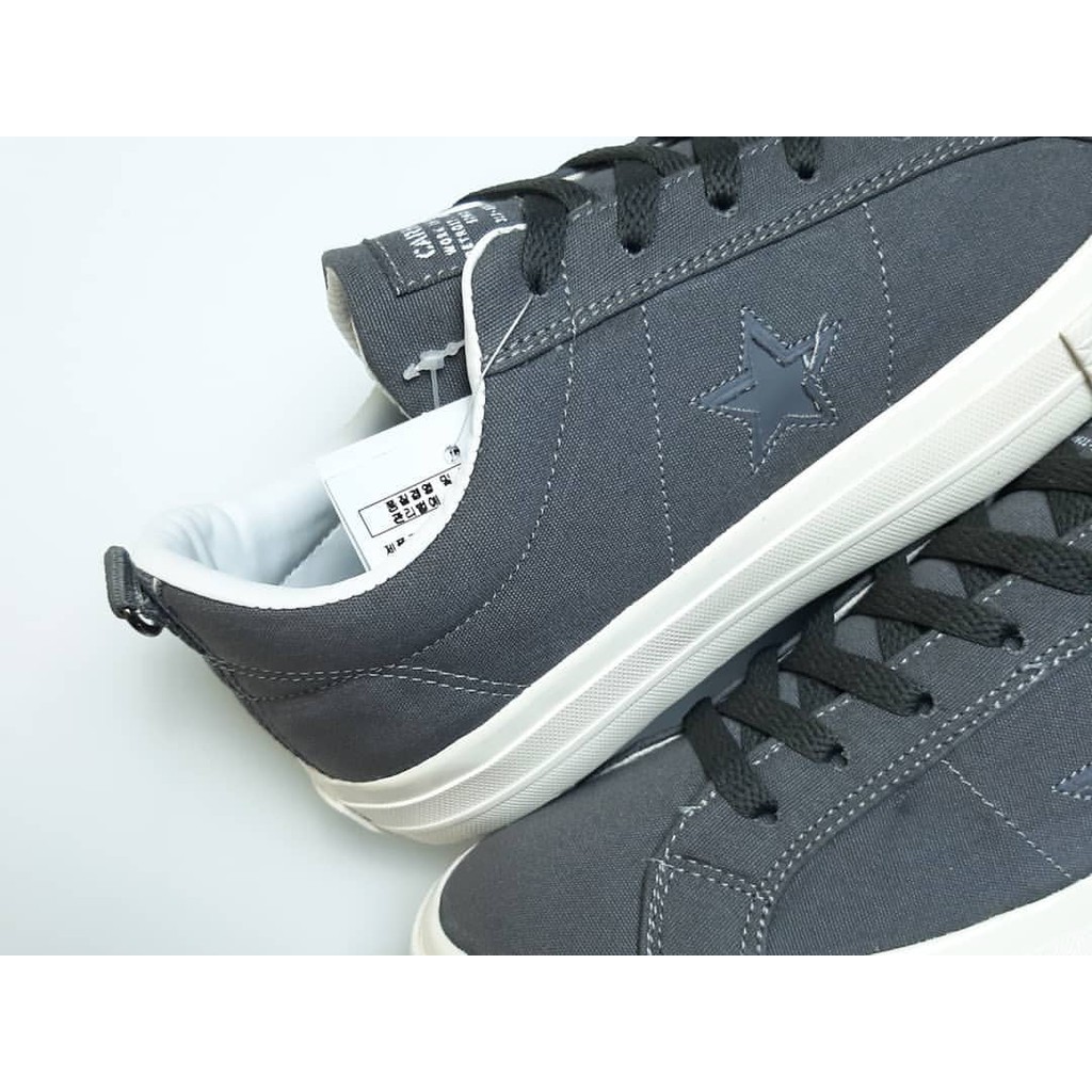 SEPATU IMPORT CONVERSE ONE STAR PREMIUM GREY SNEAKERS ABU PUTIH PRIA WANITA KADO HADIAH TERLARIS