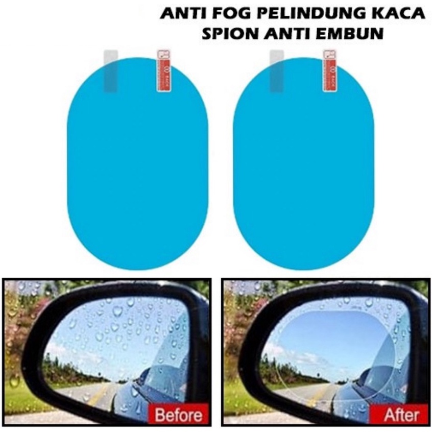 Trend-Kaca Film Spion Mobil Stiker Pelindung Spion Anti Fog Air Embun Hujan Kabut Spion Mobil Oval