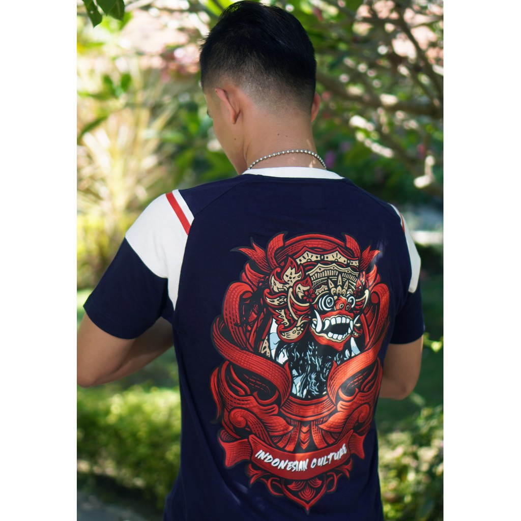 T-Shirt Two Colour PSHT Mural Barong Dark Navy