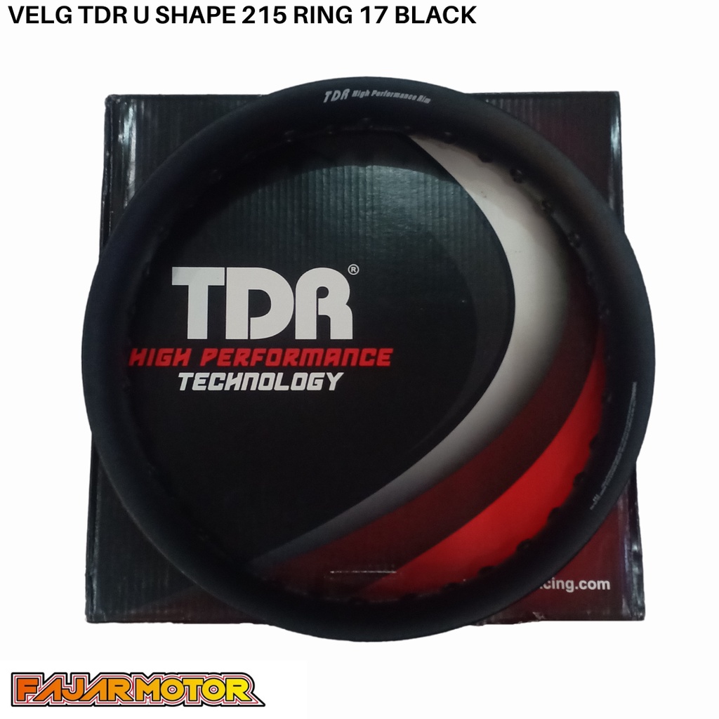 PROMO VELG TDR U SHAPE 215 RING 17 BLACK GOLD