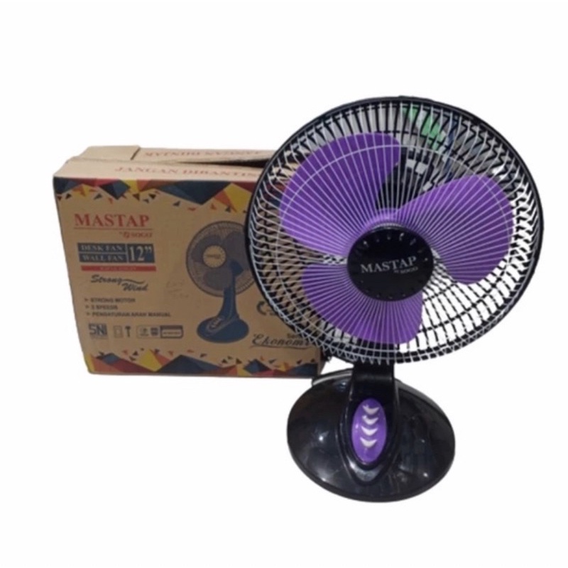 Mastap M-120D 12 inch Desk Wall Fan - Kipas Angin Meja &amp; Dinding - Duduk - Tempel Tembok