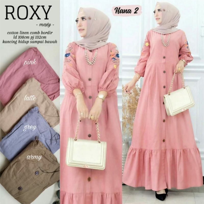 ROXY MAXI ORI KAYLA/ GAMIS BORDIR TERBARU