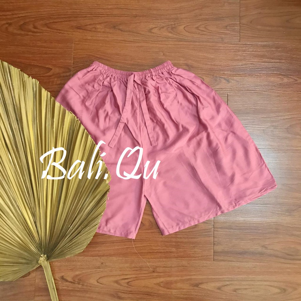 Celana Pendek Polos Jumbo Bali-DUSTY PINK
