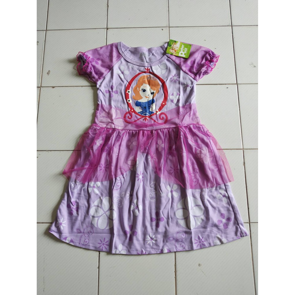 Pipo 59204 Small dress motif princess sofia untuk fashion anak perempuan