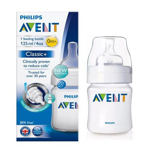 PHILIPS AVENT BABY CLASSIC BOTTLE 125ML SINGLE PACK/ BOTOL SUSU DOT BAYI