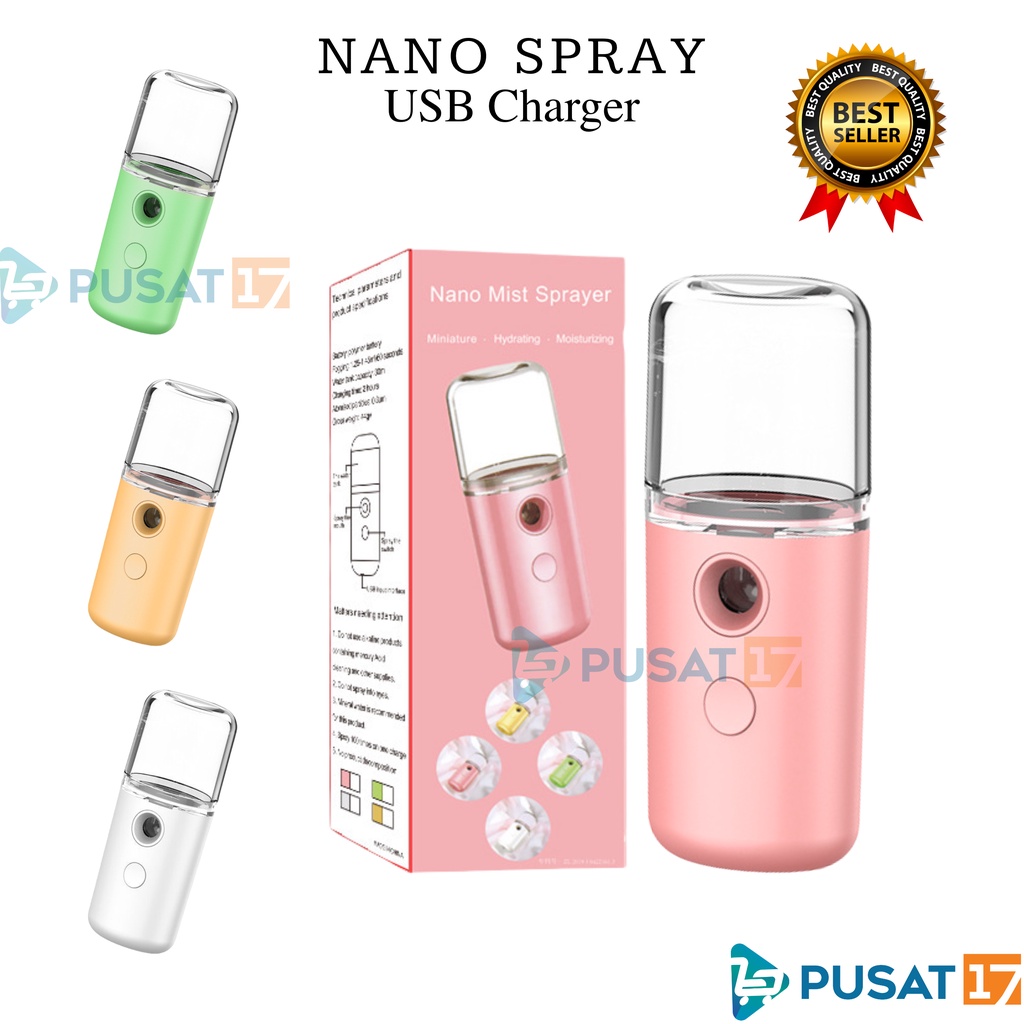 Zarazu NANO SPRAY PORTABLE MINI USB / NANO MIST SPRAYER NANO SPRAY SEMPROT PERAWATAN WAJAH PELEMBAB WAJAH / FACIAL MIST