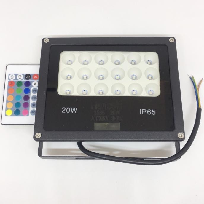 LED Floodlight 20 Watt RGB with Remote