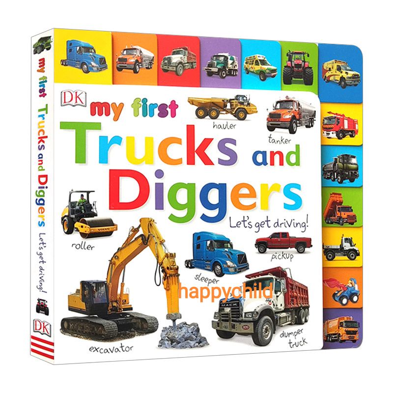 original DK my first Trucks and diggers board book buku anak buku bacaan happychild