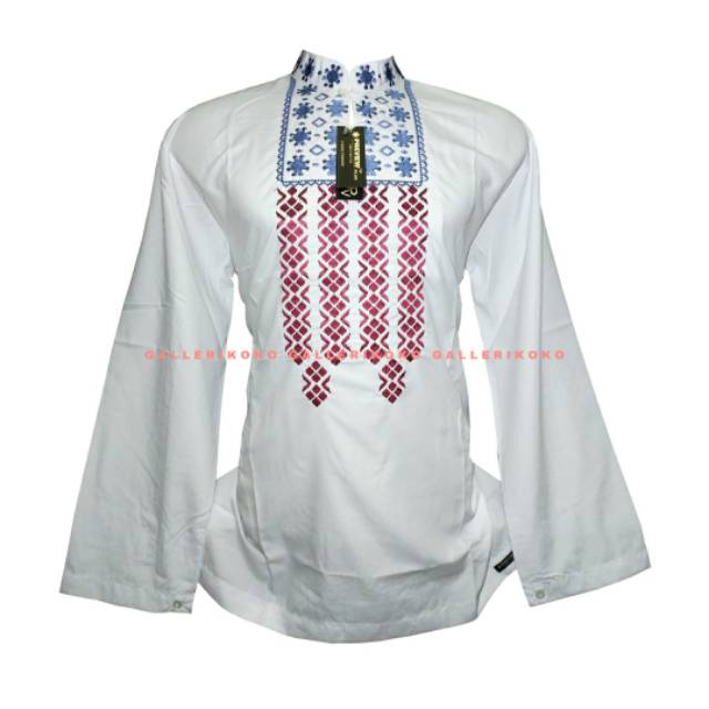 Baju koko preview infinite by itang yunasz lengan panjang putih