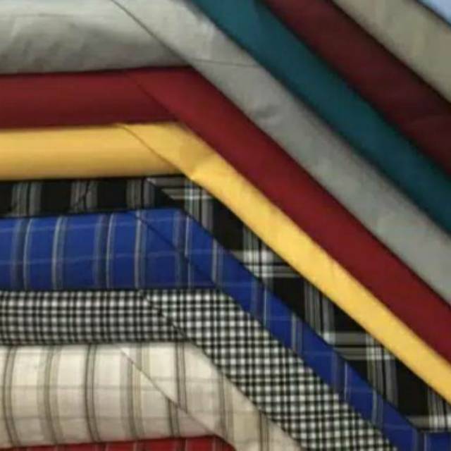 Kain Katun Motif Kotak / Kain Celana Kotak Kotak