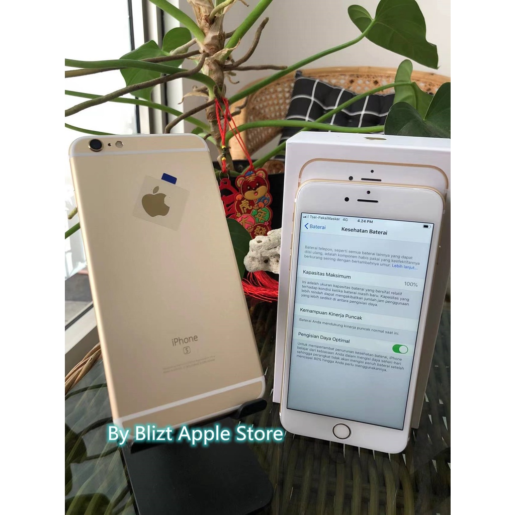 iPhone 6S Plus 32GB Fullset  All Sim Silent Ori Ex inter Second Mulus100% Like New  3utools All Green(Garansi 1 Bulan)