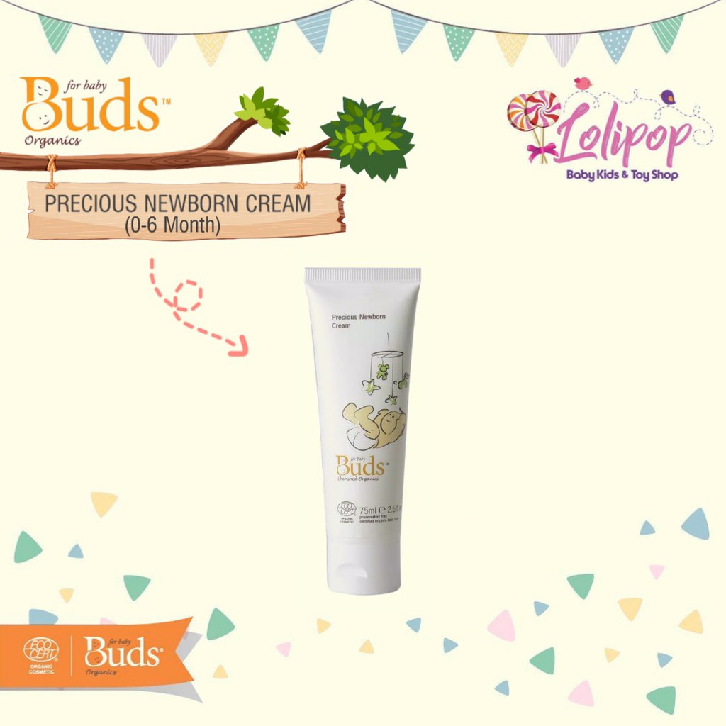 Buds Organics Precious Newborn Cream - Krim Bayi (0-6 Bulan)