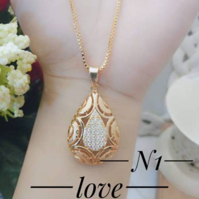 Xuping set perhiasan dewasa lapis emas 24k 1202