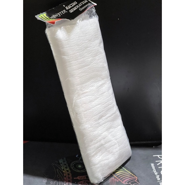 [BUKAN ANTI BAKAR] GLASSWOOL GASPUL GASWOOL GLASWOOL RACING PUTIH KUALITAS BIASA