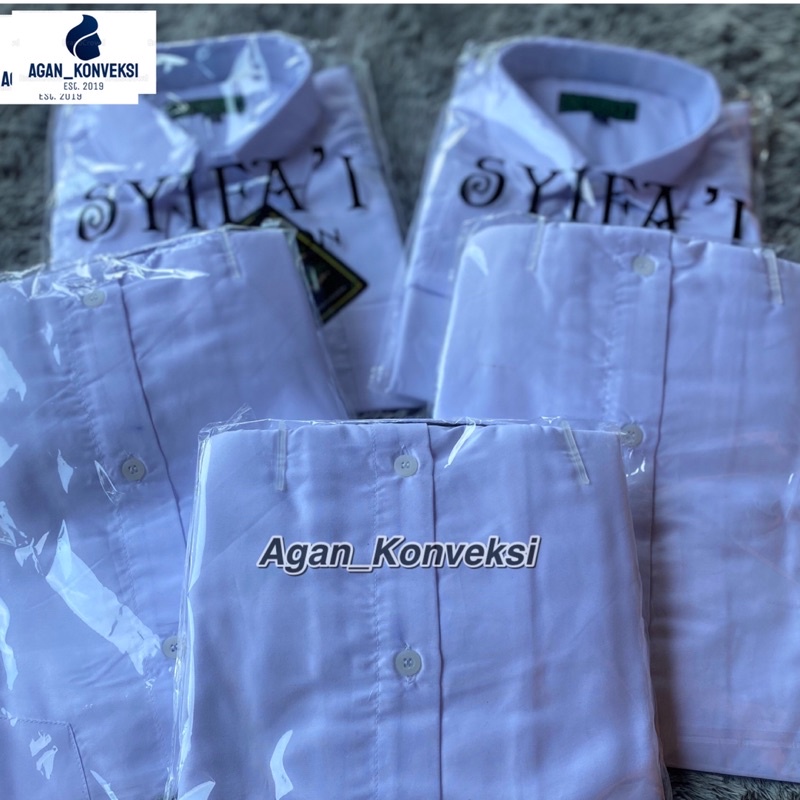 KEMEJA PUTIH POLOS PREMIUM PRIA Size JUMBO XXL XL L M Lengan Panjang