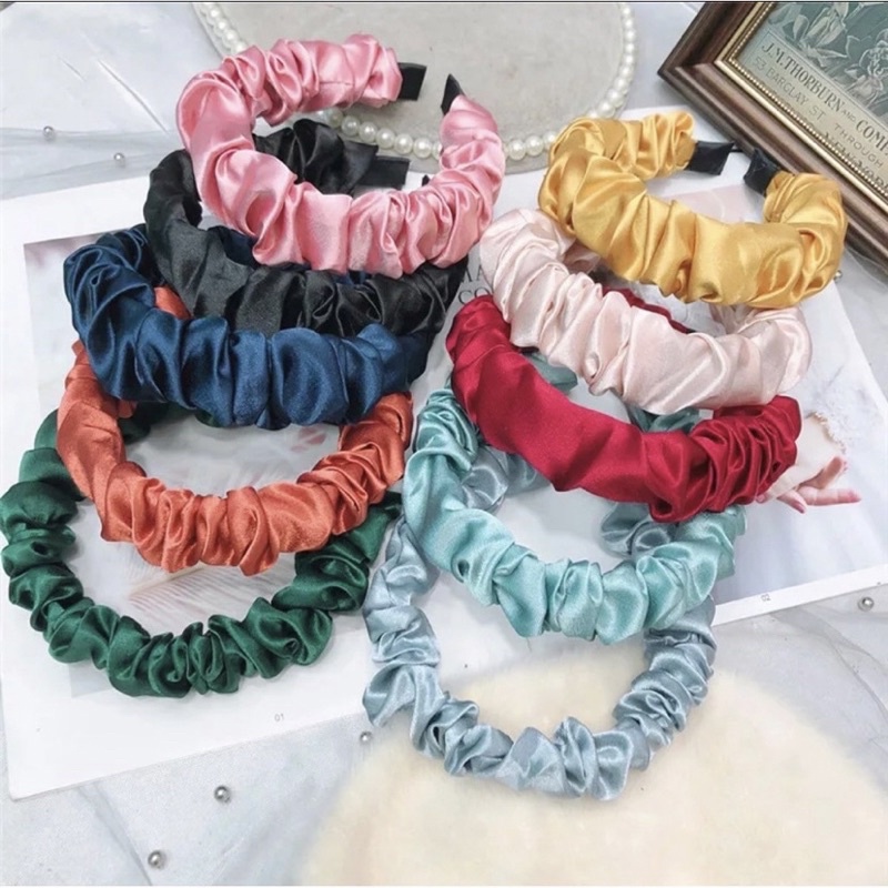 ZOEY bando serut korea bando / headband scrunchie