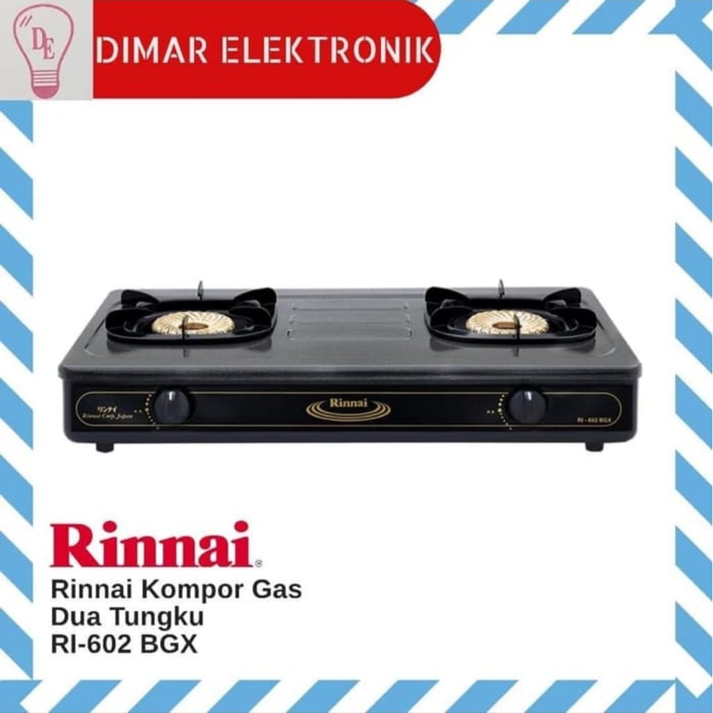 Rinnai RI-602BGX Kompor Gas Dua Tungku
