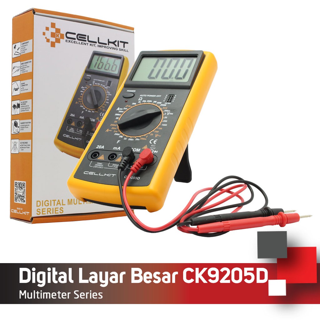 DIGITAL MULTITESTER CELLKIT CK9205D