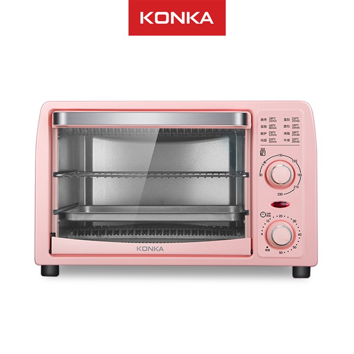 New Konka Oven listrik Warna pink 13 liter