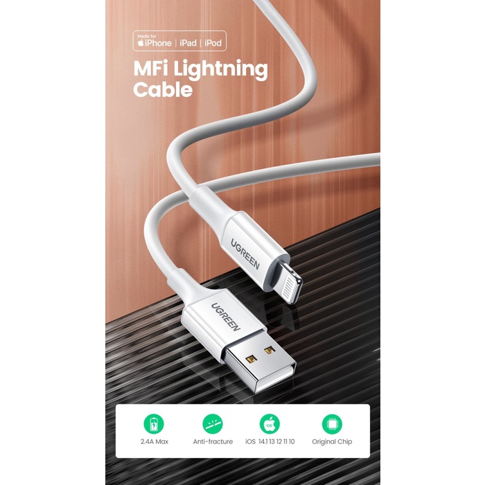 UGREEN Kabel Lightning (MFI) to USB-A - US155