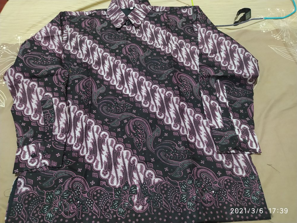 Parang Ungu.kemeja Batik Pria Modern