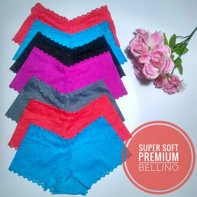 CD boxer wanita Renda 2112 / Celana Dalam Boxer Import Renda Supersoft By Belbra