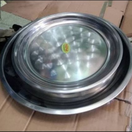 Nampan bulat stainless 40cm