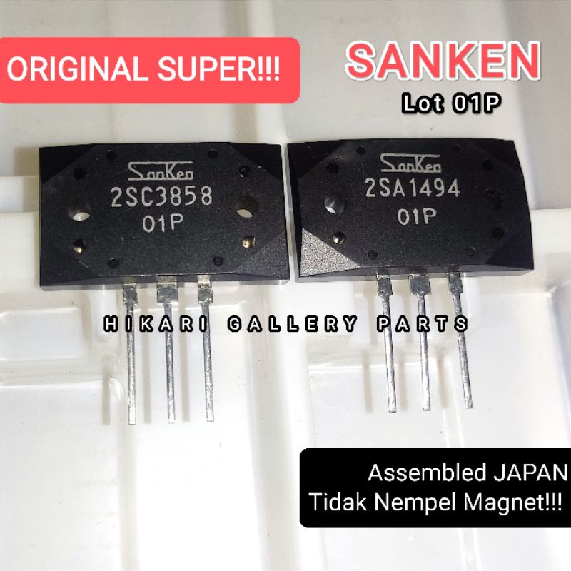 1 Set SANKEN ORI SUPER 2SA1494 2SC3858 Lot 01P ORIGINAL SUPER A1494 C3858 SANKEN ASLI 1494 3858