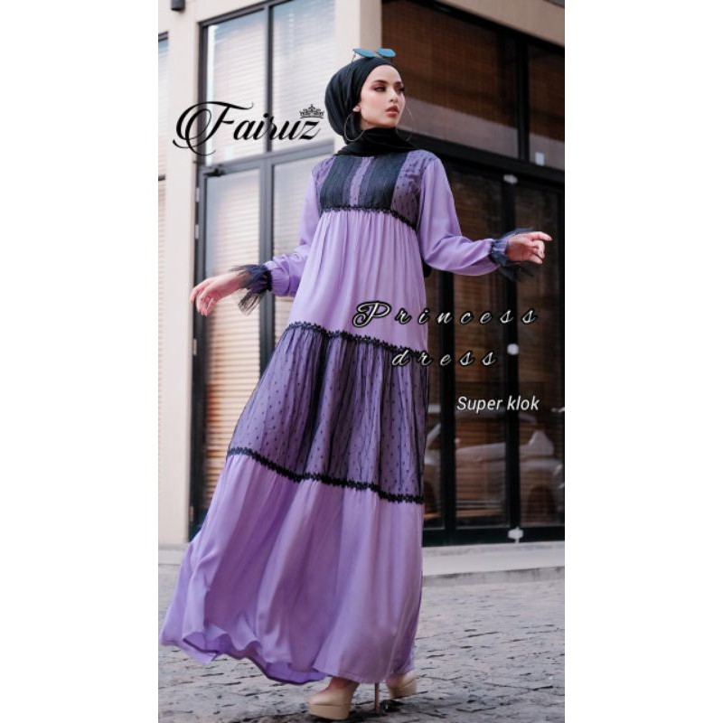 Daster Arab FAIRUZ PRINCESS Dress Rayon Maxi Gamis Tille