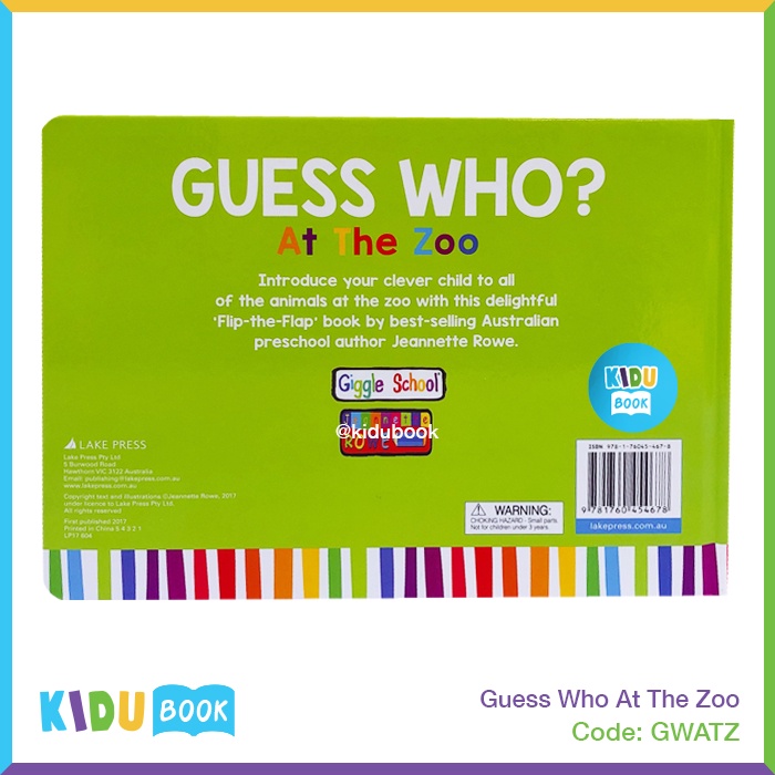 Buku Cerita Bayi dan Anak Guess Who At The Zoo And Guess What On The Farm Kidu Toys