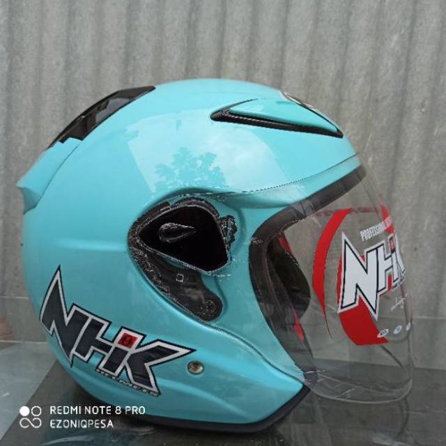 HELM NHK R6 SOLID LIGHT TOSCA BIRU ORI ORIGINAL