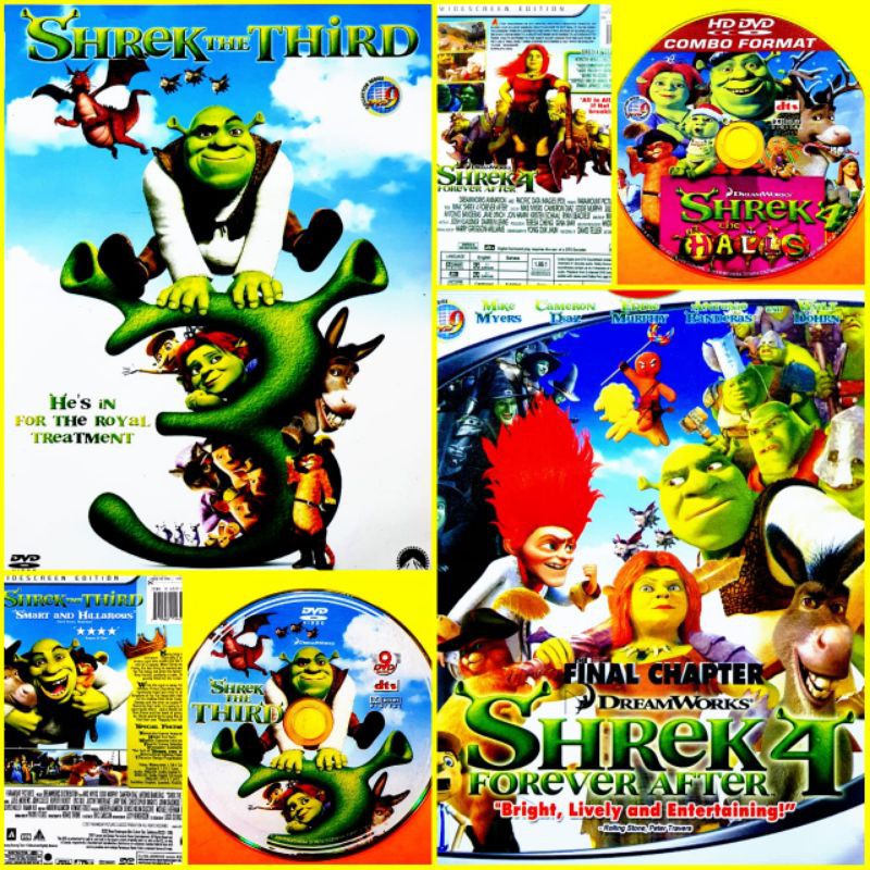 KASET FILM BOXOFFICE TERBARU KARTUN SHREK 2 DISC-FILM ANAK KARTUN BIOSKOP-KADO ANAK ANAK FILM SHREK