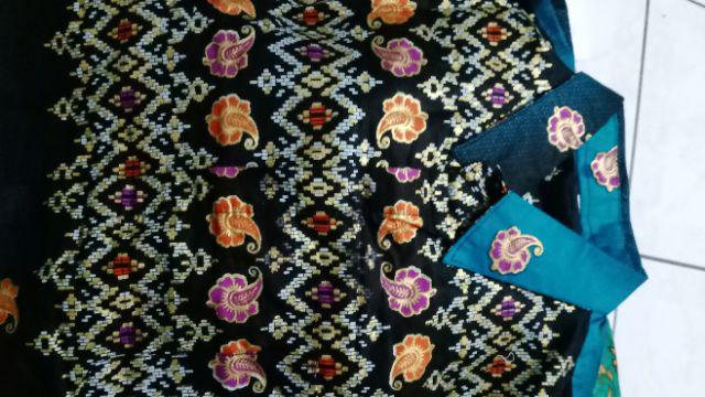 Grosir Baju Batik Murah /  Maura Couple Sania Rufle Adinda Couple Gamis /  Baju  Couple Gamis