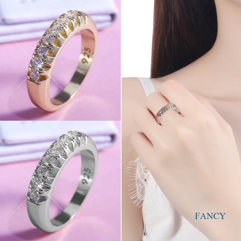 Cincin Berlian Bahan 925 Sterling Silver Untuk Wanita