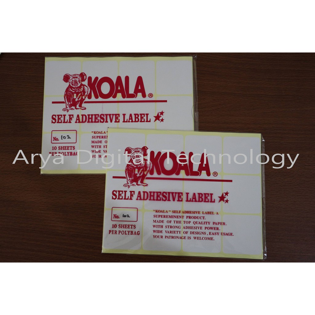 

Kertas Sticker Label Koala/Fox No 102 Kertas Stiker Tempel Murah Bagus